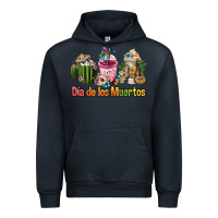 Navy mexican día de los muertos coffee cups Urban Hoodie - FaDigitalArtStudio