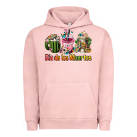 Pigment Salmon mexican día de los muertos coffee cups Urban Hoodie - FaDigitalArtStudio