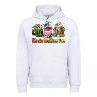 White mexican día de los muertos coffee cups Urban Hoodie - FaDigitalArtStudio