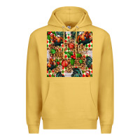 Antique Gold christmas leopard chicken Premium Hoodie - FaDigitalArtStudio