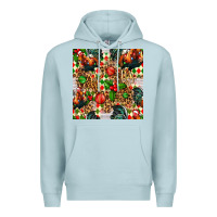 Blue Mist christmas leopard chicken Premium Hoodie - FaDigitalArtStudio