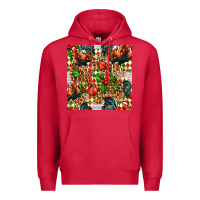 Cardinal christmas leopard chicken Premium Hoodie - FaDigitalArtStudio