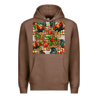 Chestnut christmas leopard chicken Premium Hoodie - FaDigitalArtStudio