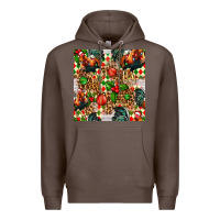 Coffee christmas leopard chicken Premium Hoodie - FaDigitalArtStudio