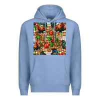 Colony Blue christmas leopard chicken Premium Hoodie - FaDigitalArtStudio