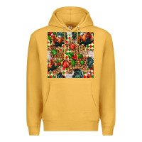 Mustard christmas leopard chicken Premium Hoodie - FaDigitalArtStudio