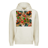 Oatmeal Heather christmas leopard chicken Premium Hoodie - FaDigitalArtStudio