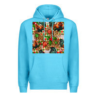 Ocean Blue christmas leopard chicken Premium Hoodie - FaDigitalArtStudio