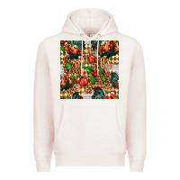 Pale Pink christmas leopard chicken Premium Hoodie - FaDigitalArtStudio