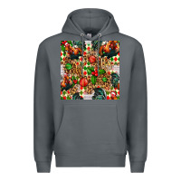Rock christmas leopard chicken Premium Hoodie - FaDigitalArtStudio