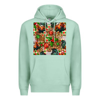 Seafoam christmas leopard chicken Premium Hoodie - FaDigitalArtStudio