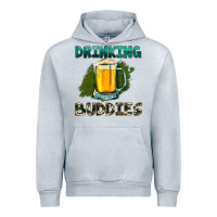 Heather Grey drinking buddies with beer Urban Hoodie - HRA Design Shop
