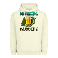 Pigment Pistachio drinking buddies with beer Urban Hoodie - HRA Design Shop