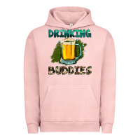 Pigment Salmon drinking buddies with beer Urban Hoodie - HRA Design Shop