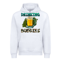 White drinking buddies with beer Urban Hoodie - HRA Design Shop
