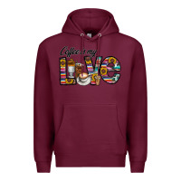 Burgundy coffee İs mt love Premium Hoodie - CowhideDigitalArt