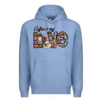 Colony Blue coffee İs mt love Premium Hoodie - CowhideDigitalArt