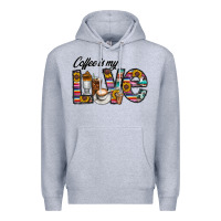 Heather Grey coffee İs mt love Premium Hoodie - CowhideDigitalArt