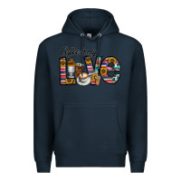 Navy coffee İs mt love Premium Hoodie - CowhideDigitalArt