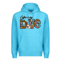 Ocean Blue coffee İs mt love Premium Hoodie - CowhideDigitalArt