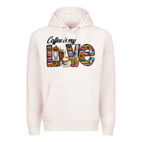 Pale Pink coffee İs mt love Premium Hoodie - CowhideDigitalArt