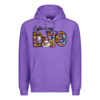Purple coffee İs mt love Premium Hoodie - CowhideDigitalArt