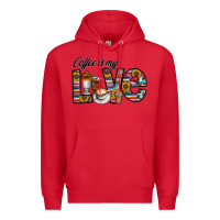 Red coffee İs mt love Premium Hoodie - CowhideDigitalArt