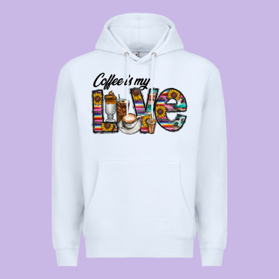 Coffee İs Mt Love Premium Hoodie Designed By Cowhidedigitalart