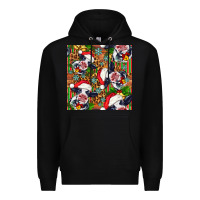 Black christmas leopard cow Premium Hoodie - FaDigitalArtStudio
