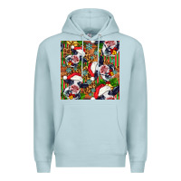 Blue Mist christmas leopard cow Premium Hoodie - FaDigitalArtStudio