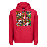 Cardinal christmas leopard cow Premium Hoodie - FaDigitalArtStudio