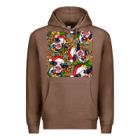 Chestnut christmas leopard cow Premium Hoodie - FaDigitalArtStudio