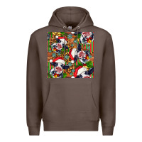 Coffee christmas leopard cow Premium Hoodie - FaDigitalArtStudio