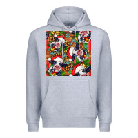 Heather Grey christmas leopard cow Premium Hoodie - FaDigitalArtStudio