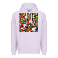 Lilac christmas leopard cow Premium Hoodie - FaDigitalArtStudio