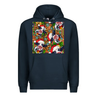 Navy christmas leopard cow Premium Hoodie - FaDigitalArtStudio