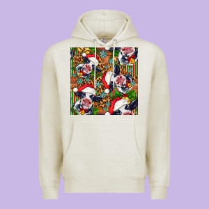 Christmas Leopard Cow Premium Hoodie Designed By Fadigitalartstudio