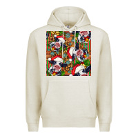 Oatmeal Heather christmas leopard cow Premium Hoodie - FaDigitalArtStudio