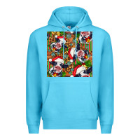 Ocean Blue christmas leopard cow Premium Hoodie - FaDigitalArtStudio
