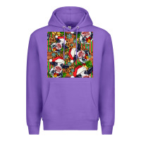 Purple christmas leopard cow Premium Hoodie - FaDigitalArtStudio