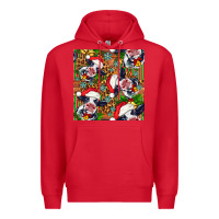 Red christmas leopard cow Premium Hoodie - FaDigitalArtStudio
