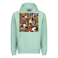 Seafoam christmas leopard cow Premium Hoodie - FaDigitalArtStudio