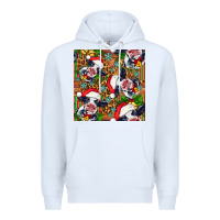 White christmas leopard cow Premium Hoodie - FaDigitalArtStudio