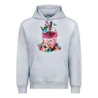 Heather Grey mexican day of the dead skulls coffee cup Urban Hoodie - FaDigitalArtStudio