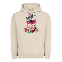 Pigment French Oak mexican day of the dead skulls coffee cup Urban Hoodie - FaDigitalArtStudio