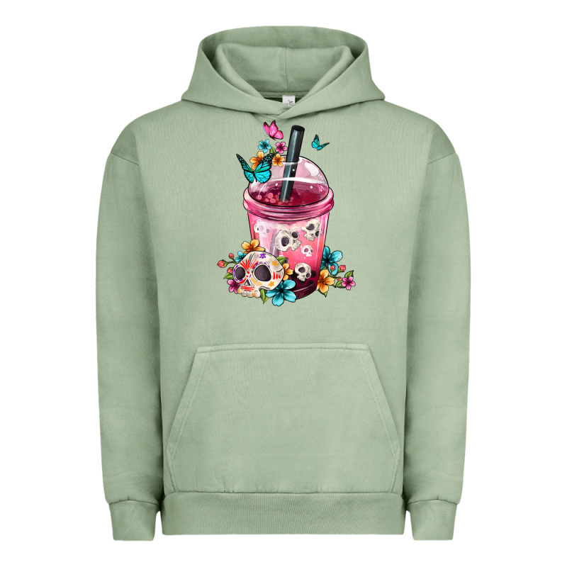Mexican Day Of The Dead Skulls Coffee Cup Urban Hoodie by FaDigitalArtStudio | Teevron