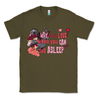 Army Green sloth why fall in love when you can fall asleep Classic Tee - FaDigitalArtStudio