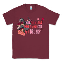 Burgundy sloth why fall in love when you can fall asleep Classic Tee - FaDigitalArtStudio