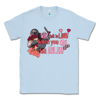 Dusty Blue sloth why fall in love when you can fall asleep Classic Tee - FaDigitalArtStudio