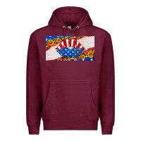 Burgundy usa life license plate Premium Hoodie - HRA Design Shop